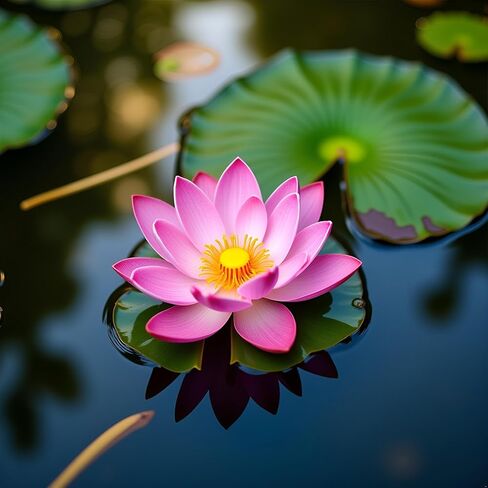 4Pcs Artificial Flowers Water Lily Foam Lotus Flower Pond Decor for Pond Patio Garden Pool Garden Accessories Creative Artificial Plants and Flowers in Kuwait