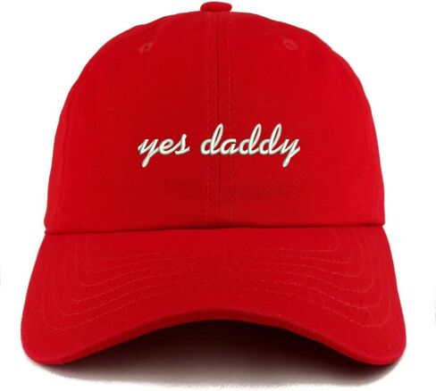 Trendy Apparel Shop Yes Daddy Embroidered Low Profile Soft Cotton Dad Hat Cap in Saudi Arabia