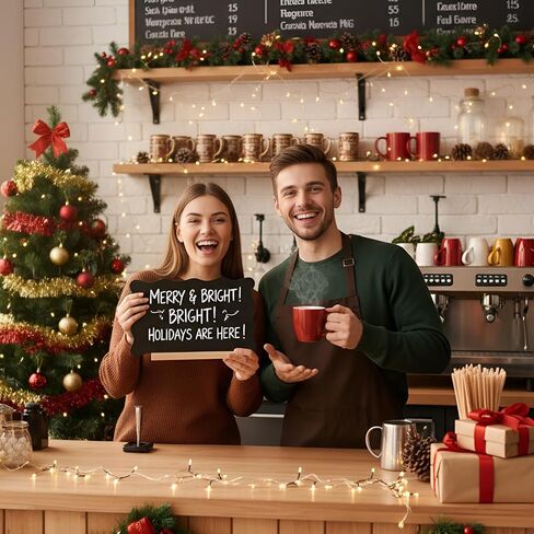 8 x 12 Inch Scalloped mini Chalkboard Signs with Wooden Stand 6 Chalk Markers Blackboard Labels for Wedding Celebration Party Food Signs for Buffet, Reusable Message Boards Name Place Cards in Kuwait