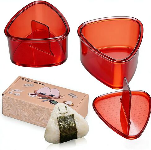 2PCS Large Clear Onigiri Rice Ball Mold Makers,Triangle Rice Ball Mold Maker,Sushi press Mold for Kid Lunch Bento, Non-stick, BPA-Free in Saudi Arabia