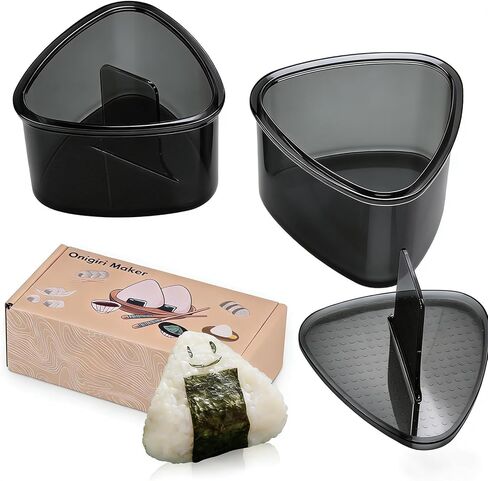 2PCS Large Clear Onigiri Rice Ball Mold Makers,Triangle Rice Ball Mold Maker,Sushi press Mold for Kid Lunch Bento, Non-stick, BPA-Free in Saudi Arabia