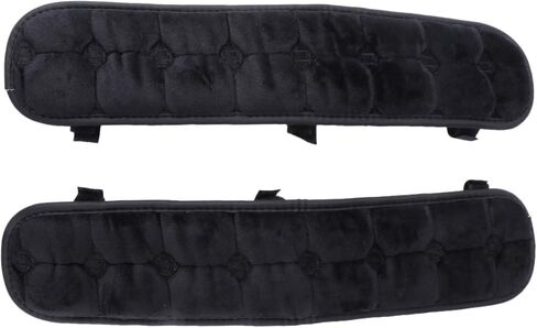 زوج واحد من وسادات مسند ذراع كرسي المكتب، أغطية مسند ذراع كرسي الألعاب المكتبية، لدعم ساعد الكوع، 17.71 × 3.93 بوصة، أسود in Kuwait