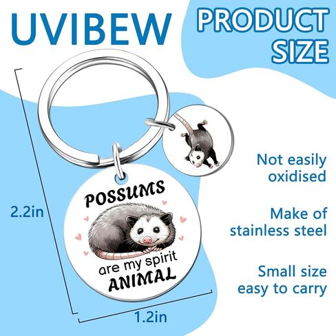 Possum Gifts Opossum Gifts Possum Keychain Birthday Gift for Opossum Lovers Friends Family Mothers Day Present in Kuwait