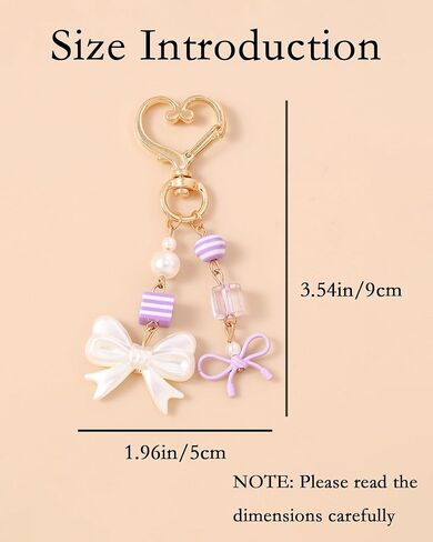 حقيبة على شكل فيونكة لؤلؤية للنساء، سلسلة مفاتيح على شكل فراشة بناتي لحقيبة الظهر، ملحق مفتاح سلسلة قلب صغير، تزيين محفظة لطيف in Kuwait