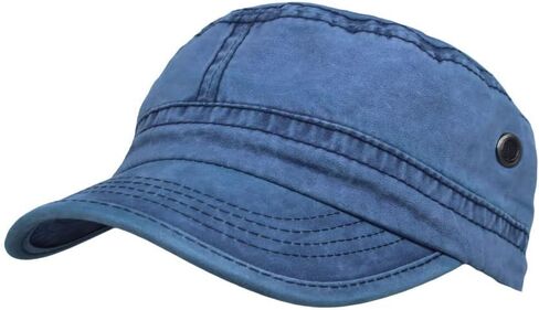 WITHMOONS Washed Cotton Cadet Cap Vintage Military Army Hat Mens Womens YZ40122 in Saudi Arabia