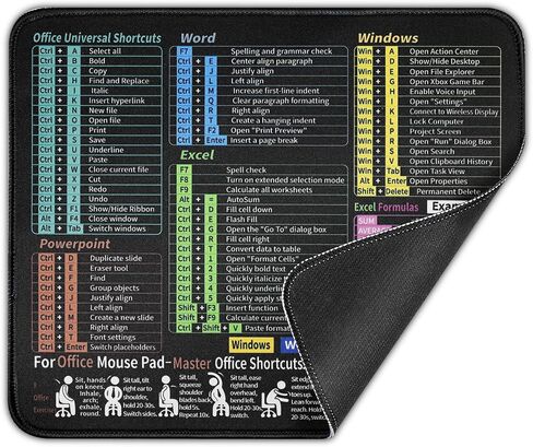 لوحة ماوس Excel مقاس 30 × 25 سم، بساط ماوس غير قابل للانزلاق، بساط ماوس بقاعدة مطاطية، وسادات ماوس مقاومة للماء للكمبيوتر المحمول للمكتب والمنزل in Kuwait