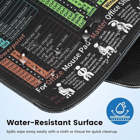 لوحة ماوس Excel مقاس 30 × 25 سم، بساط ماوس غير قابل للانزلاق، بساط ماوس بقاعدة مطاطية، وسادات ماوس مقاومة للماء للكمبيوتر المحمول للمكتب والمنزل in Kuwait