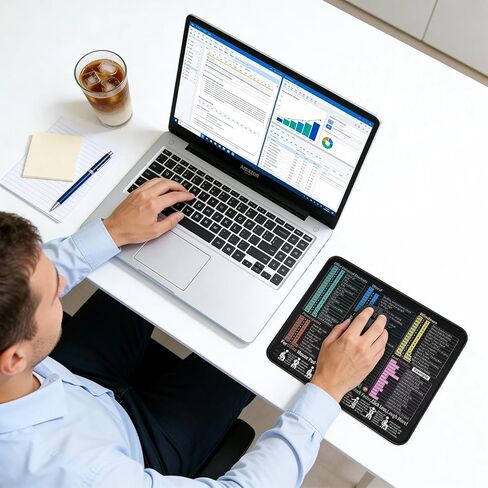 لوحة ماوس Excel مقاس 30 × 25 سم، بساط ماوس غير قابل للانزلاق، بساط ماوس بقاعدة مطاطية، وسادات ماوس مقاومة للماء للكمبيوتر المحمول للمكتب والمنزل in Kuwait