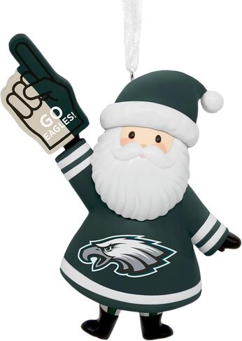 Hallmark NFL Philadelphia Eagles Santa Fan Christmas Ornament, Gifts for Sports Fans in Saudi Arabia