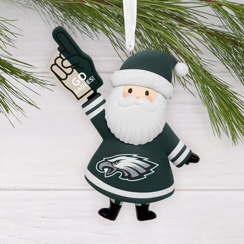 Hallmark NFL Philadelphia Eagles Santa Fan Christmas Ornament, Gifts for Sports Fans in Saudi Arabia