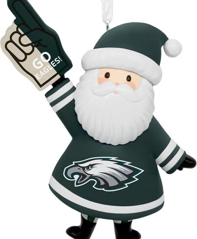 Hallmark NFL Philadelphia Eagles Santa Fan Christmas Ornament, Gifts for Sports Fans in Saudi Arabia