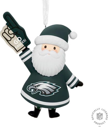 Hallmark NFL Philadelphia Eagles Santa Fan Christmas Ornament, Gifts for Sports Fans in Saudi Arabia