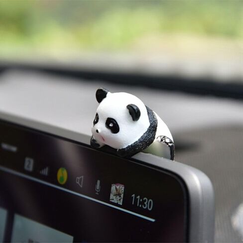 Resin Creative Little Animal Ornaments Table Edge Ornaments Car Navigation Screen Decorations Computer TV(Panda) in Saudi Arabia
