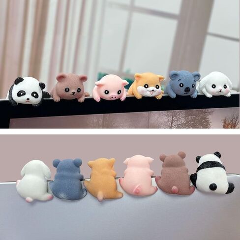 Resin Creative Little Animal Ornaments Table Edge Ornaments Car Navigation Screen Decorations Computer TV(Panda) in Saudi Arabia