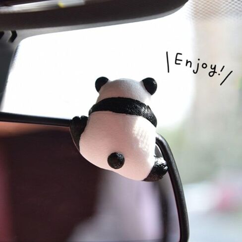 Resin Creative Little Animal Ornaments Table Edge Ornaments Car Navigation Screen Decorations Computer TV(Panda) in Saudi Arabia