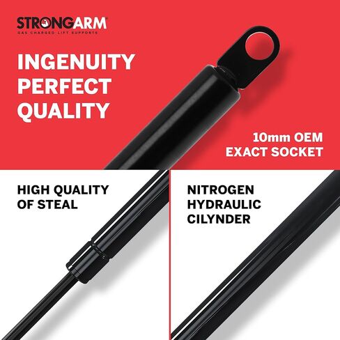 StrongArm 4364 Gas Shock Strut Hood Car Lift Support 18 Inch Extended Length with a 106 Pound Force Rating fits Select Dodge RAM in Kuwait