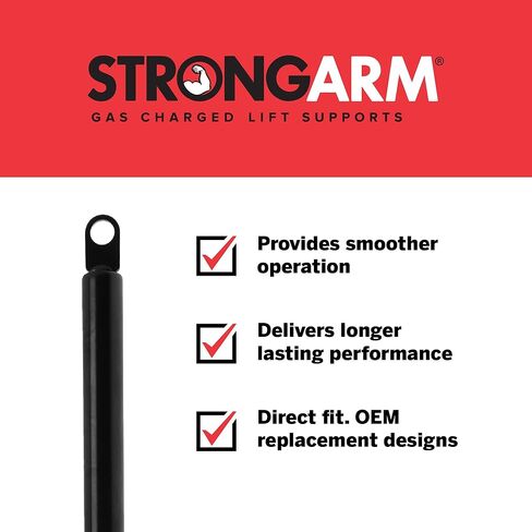 StrongArm 4364 Gas Shock Strut Hood Car Lift Support 18 Inch Extended Length with a 106 Pound Force Rating fits Select Dodge RAM in Kuwait