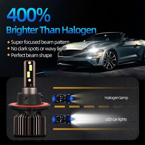 Fits For 2019-2024 Jeep Gladiator High Low Beam Fog Lights Bulbs Combo, 6000K White Plug-and-Play, 30000LM Super Bright Light Bulbs, With Cooling Fan, Pack of 4 in Saudi Arabia