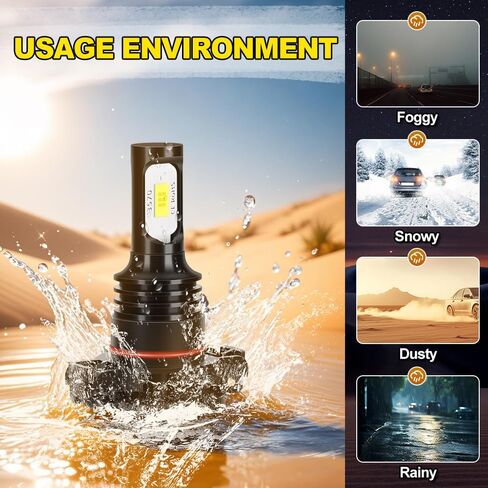 Fits For 2019-2024 Jeep Gladiator High Low Beam Fog Lights Bulbs Combo, 6000K White Plug-and-Play, 30000LM Super Bright Light Bulbs, With Cooling Fan, Pack of 4 in Saudi Arabia
