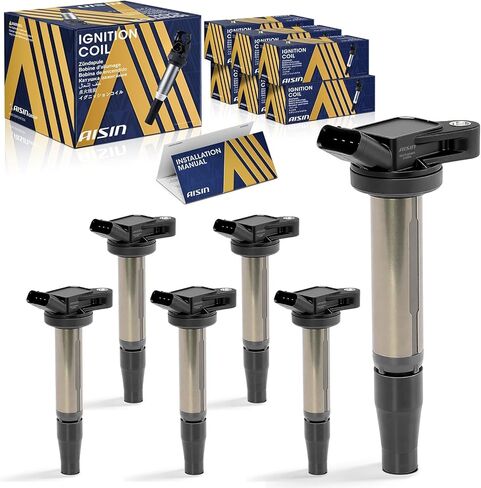 AISIN ESCT-00494 Pack of 6 Ignition Coils - Compatible with Toyota Tacoma 2016-2023, Highlander 2017-2019, Lexus RX450hL IS300 LC500h RC300 2016-2024 - 3.5L 6Cyl in Saudi Arabia