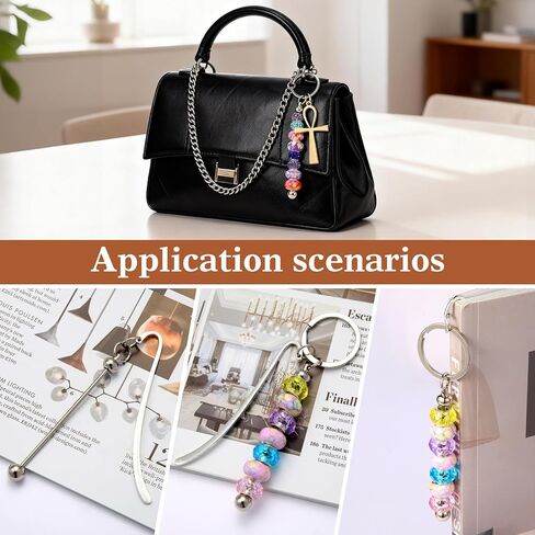 10 Pcs Beadable Bookmark Making kit Blanks DIY Metal Bookmarks with 5 Gold Cross & 5 Gold Wing Charms, Beaded Craft Jewelry Making Kit for Book Lovers, Includes Storage Box in Saudi Arabia