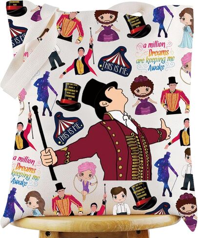 G2TUP The Musical Tote Bag Barnum Fans Gift A Million Dreams Are Keeping Me Awake Shoulder Bag Showman Merch in Saudi Arabia