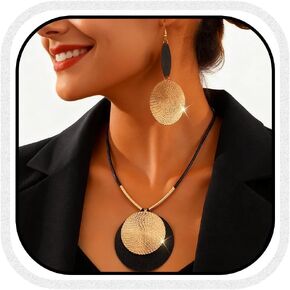 CLOACE Gold Pendant Necklaces Set Long Fashion Necklaces Sets Prom Jewelry Accessories for Women in Kuwait