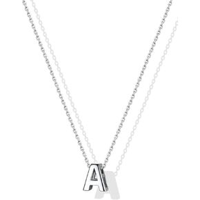 هدايا عيد الحب من SILVERCUTE - قلادة صغيرة من الفضة الإسترلينية عيار 925 للنساء، قلادة فضية صغيرة بقلادة صغيرة مع سلسلة قابلة للتعديل، 16 بوصة - 18 بوصة in Kuwait