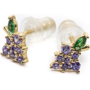 Fruit Earrings Studs - Grapes Earrings - Foodie Earrings - Fruit Studs Grapes - Purple Bright Earrings in Kuwait
