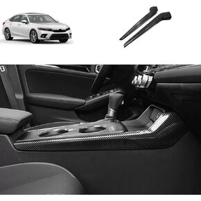 Gear Shift Side Panel Cover Compatible with Honda Civic 11TH GEN 2026-2022 Gear Shift Knob Console Panel Trim Cup Holder Frame Cover Interior Car Accessories ABS 2PC(Red) in Kuwait