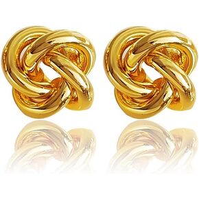 18k Gold Plated Love Knot Earrings Stud Celtic knot earring For Women in Kuwait