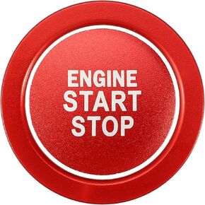 Car Engine Start Stop Ignition Switch Button Cover Ring Trim Kit Compatible for Toyota Highlander 2020-2022, Durable Aluminum Alloy Red in Kuwait