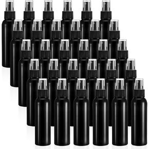 30 Pack Black Empty Spray Bottles, 4oz Plastic Fine Mist Spraying Bottles Small Refillable Sprayer Liquid Containers Portable Misters with Cap Travel Bottle for Perfume, Cleaning, Essential Oil in Kuwait