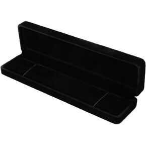 Black Jewelry Box Long Pearl Necklace Bracelet Box Engagement Wedding Gift Jewellery Storage Presentation Boxes Velvet in Kuwait