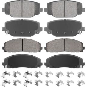 طقم تيل مكابح أمامية وخلفية شبه معدنية لسيارة دودج جراند كارافان 2012-2020، رحلة 2012-2020، لكرايسلر تاون آند كانتري 2012-2016، 8 قطع in Kuwait