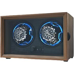 Watch Winder with Wood Grain Case, Watch Automatic Mechanical Watch Winder Box, Glass Door Display, Quiet Motor, Desktop Watch Storage Organizer in Kuwait