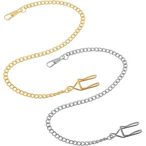 Pocket Watch Chains, 2 Pcs Pocket Watch Chains Vintage Alloy Chain Accessory for Pocket-Watch (Gold and Silver) in Kuwait