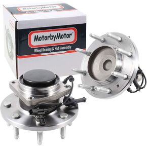 MotorbyMotor 515146 محمل العجلة الأمامية ومجموعة المحور 2WD مع ABS 8 العروات يناسب شيفروليه سيلفرادو 2500 HD 3500 HD GMC Sierra 2500HD 3500HD مجموعة محور العجلة RWD SRW، عجلة خلفية واحدة in Kuwait
