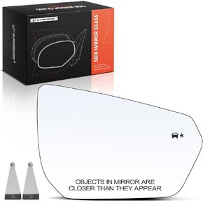 A-Premium Right Passenger Side Heated Mirror Glass with Backing Plate - Compatible with Chevrolet Equinox & GMC Terrain, 2018-2023 - Exterior Side View Convex Mirror with Blind Spot Detection in Kuwait
