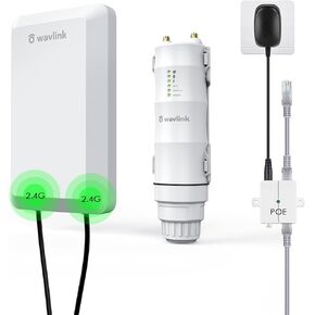 WAVLINK N300 Wireless Outdoor Access Point with PoE Powered, Waterproof, Outdoor Wi-Fi Extender Long Range with AP/Router/Repeater Modes, 11 dBi Directional Antennas in Kuwait