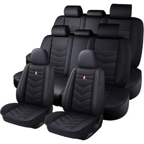 Car Seat Cover 7 Seats for Infiniti QX60 2014-2025, Durable Wear Resistant Waterproof Vehicle Cushion Cover, Breathable No Odor Premium Leather Vehicle Seat Covers.(Luxury,Black) in Saudi Arabia
