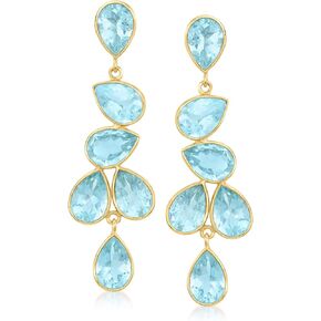 أقراط روس سيمونز المتدلية متعددة الأحجار الكريمة من الذهب عيار 18 قيراطًا فوق الجنيه الاسترليني in Kuwait