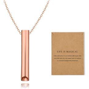 Mindful Breathe Necklace for Men Women Quit Smoking Breathe Whistle Pendant Stress Relief Necklace Anxiety Relief Gift in Kuwait