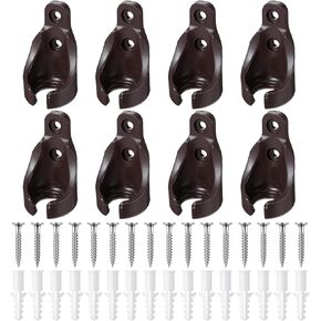 8PCS Bungee Ball Cords Receivers Brackets, Brown Universal Bungee Kit Parts Replacement Mounting Brackets for Exterior Outdoor/Indoor Sun Shades, Room Roller Sun Shade in Kuwait