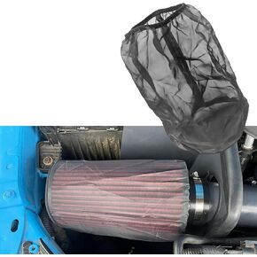 Cold Air Intake Filter Cover, Thickened Dust-proof Water-proof Motorcycle Universal Air Intake Cover Filter Sock Compatible with Harley Davidson Touring, for High Flow Cone Air Filter (L) in Kuwait