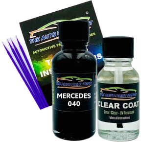 Auto Paint Depot Touch Up Paint for Mercedes-Benz Black 040- C Series,CLK Coupe,E Series,M Series,ML Class,S Series,SL Series,SLK Series- One Ounce with Clear Coat in Kuwait
