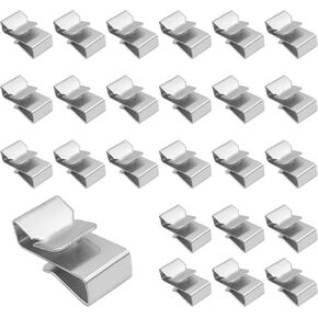 25 قطعة من مشابك سلك إطار المقطورة، 18 مم/0.72 بوصة مشابك كابل معدنية مشبك سلك مزدوج، مشابك مقطورة تناسب كابل عربة نقل البضائع على شكل قارب لإدارة الأسلاك، وإكسسوارات السيارة in Kuwait