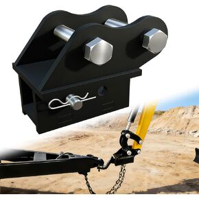 Mini Excavator Trailer Hitch Receiver Attachment with Standard 2-Inch Receiver, fits 0.8–2t Mini Excavators, 5000 Lbs Tongue & 20000 Lbs Trailer Capacity, Easy to Install, Includes Pin in Kuwait