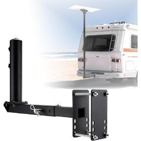 Heavy Duty RV Flag Pole Mount, Full Stainless Steel 3 in 1 Frame/Hitch/Bumper Flag Pole Holder for Trailer RV Camper, Fit for Poles Up to 2.50 Inches OD in Kuwait