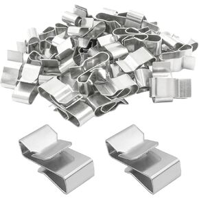 25PCS Trailer Frame Wire Clips, 18mm/0.72inch Metal Cable Clips Double Wire Clip, Trailer Clamps fits Boat Cargo Camper Snowmobile Cable for Wire Management, Car Accessories in Kuwait